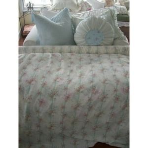 2 yards Rachel Ashwell Shabby Chic Couture Bemberg Silk Teal Fabric